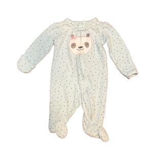 Carters Panda Footie Pajamas Newborn Girl Blue